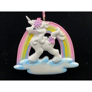 Unicorn & Rainbow Cloud Kurt Adler KSA Resin Ornament
